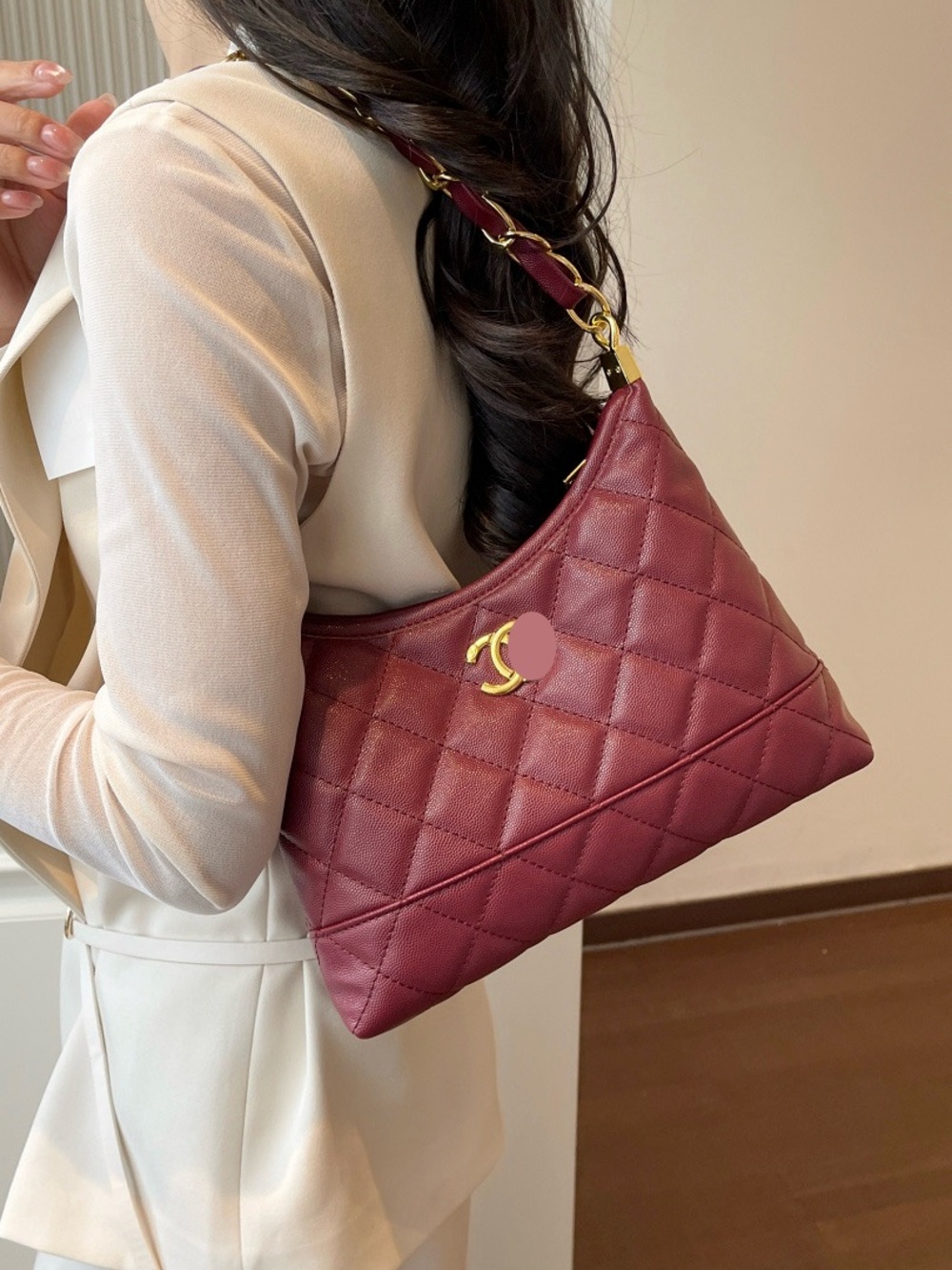 New women’s burgundy fashion shoulder bag
